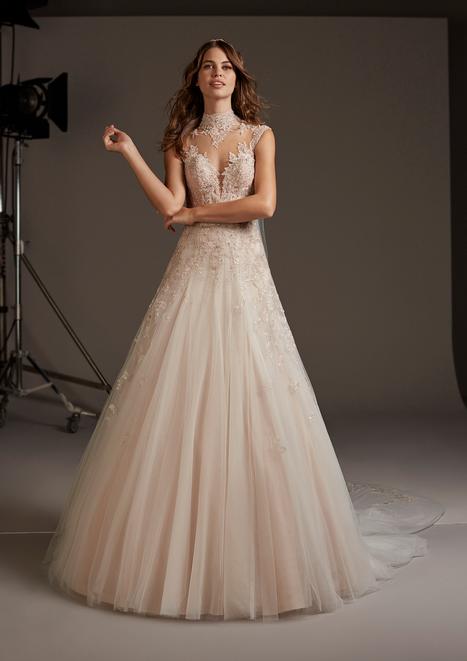 pronovias pink wedding dress Hand-dyed Pink Pronovias "divina" Wedding Gown Size 18