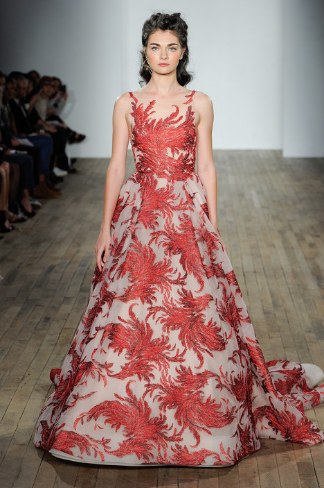 lazaro red wedding dress bride.ca