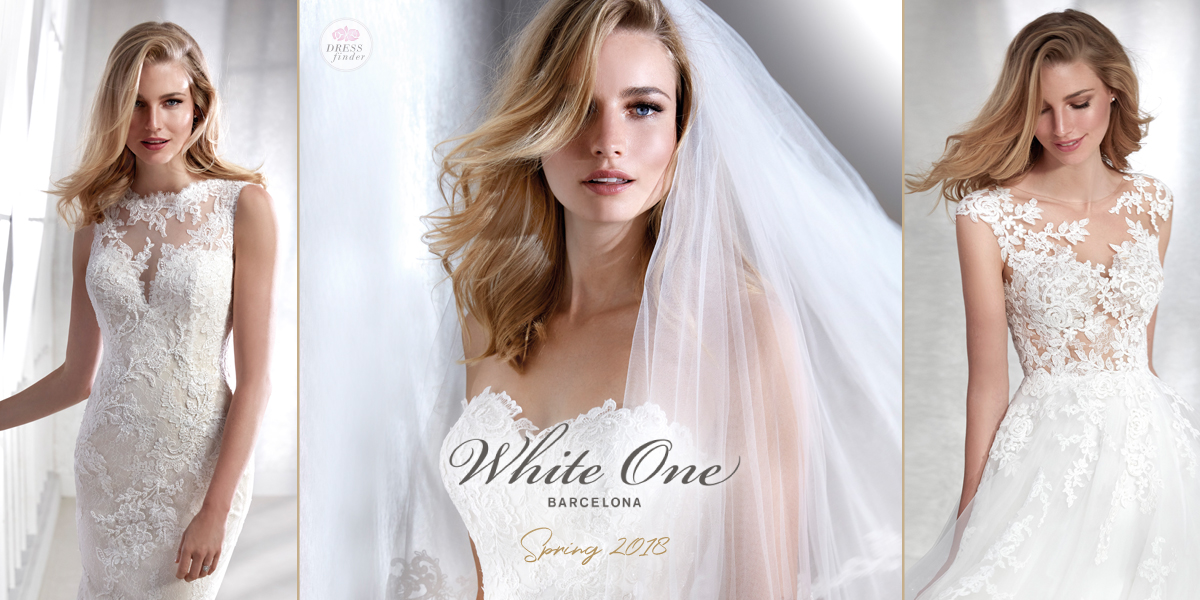 white one barcelona wedding dress