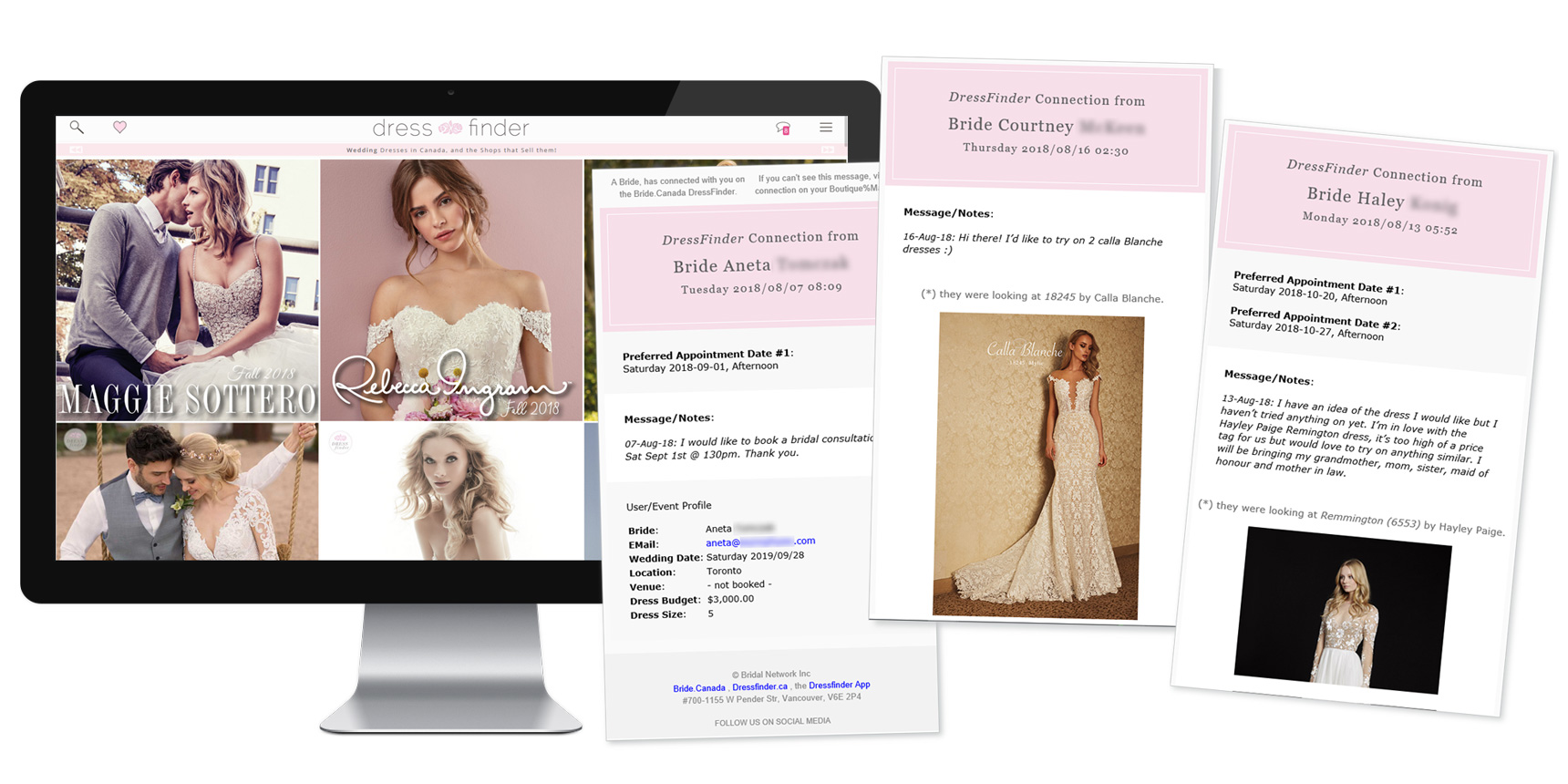 Bridal Network Dressfinder Options for Bridal Shops