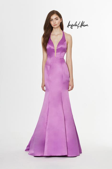 open lace back dress Sparkly Rhinestone Two-Tone Tulle Ruffled Trumpet Prom Dress main image 0