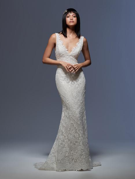 glitter lazaro wedding dress Women's Polka Dot Max Dress Long Sleeve main image 1