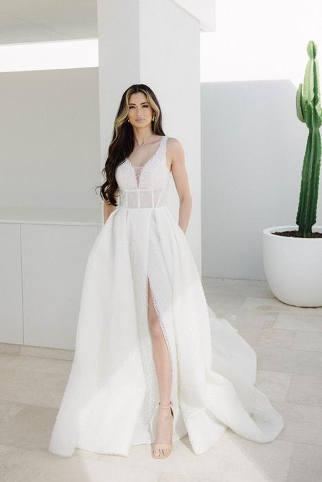 Dupes for deep v strapless a-line gowns? I like the silhouette of the  Pronovias Hopkins but absolutely love the rainbow pastel sequins of the  Willowby Aquarius. Looking to spend <$500 because this