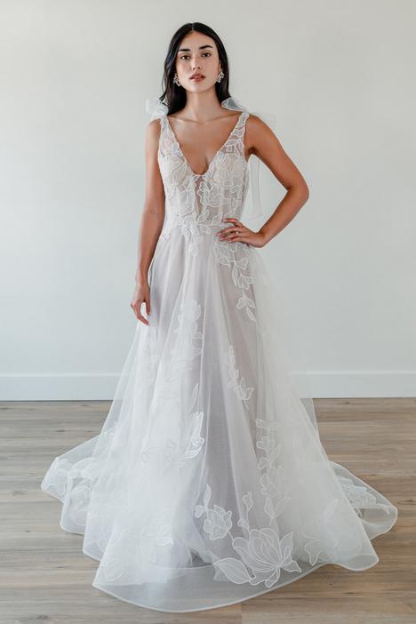 Lauren Elaine Adora  Bustier Lace Illusion Tulle A-line Wedding Dress