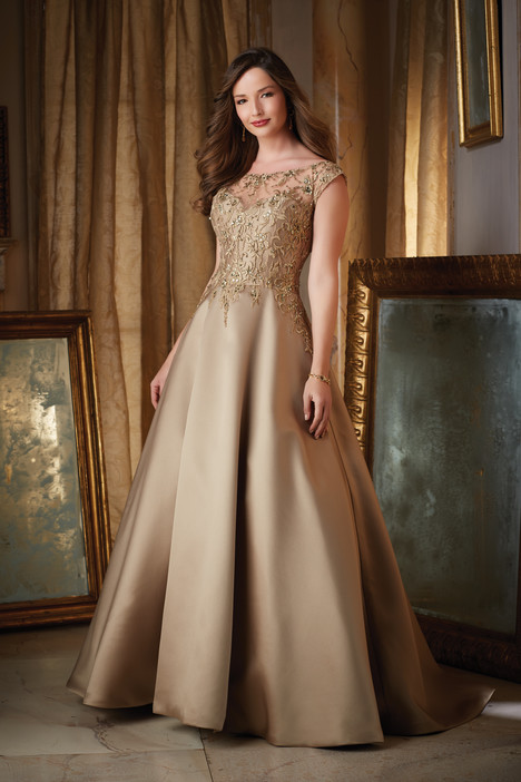 matte gold dress for wedding Style 71431, (gold) Mother of the Bride by MGNY Madeline Gardner collection-extended sizing