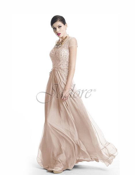 sleeve formal dress Jovani Modest Long Evening with Full Skirt 45099 princess crown main image 0