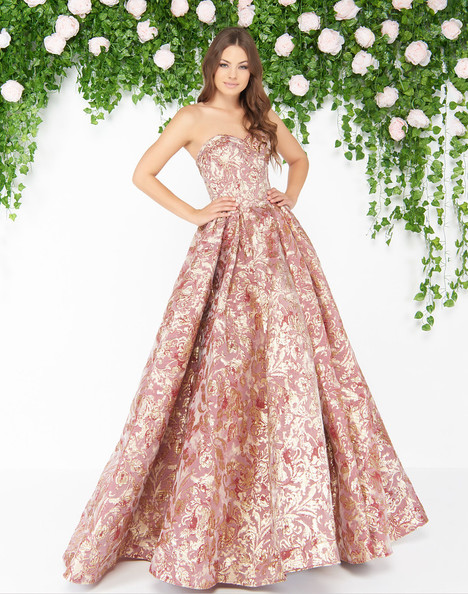 mac duggal rose gold dress
