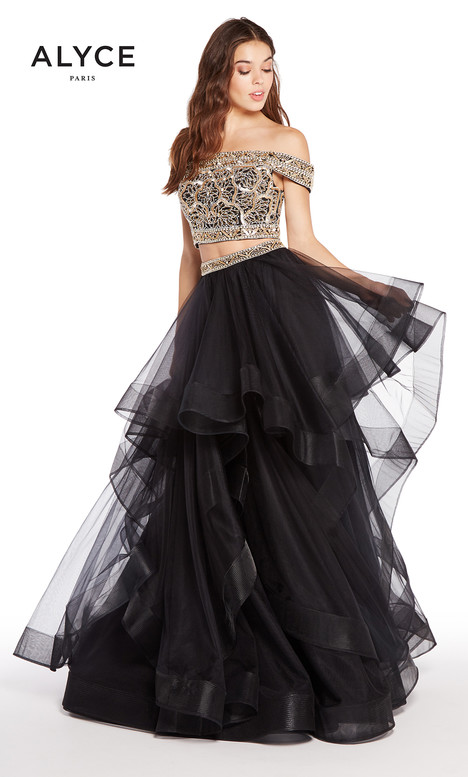 alyce paris black and gold dress Elegant Formal Dresses