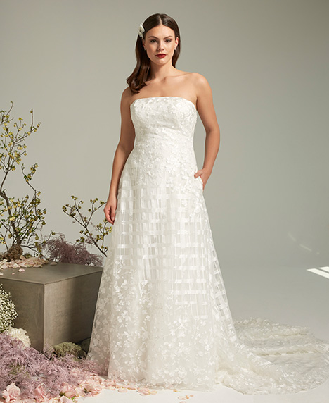 ivy and aster bridesmaid dresses A-line V-Neck 3/4 Sleeves Lace Chiffon Plus Size Bridesmaid Dresses