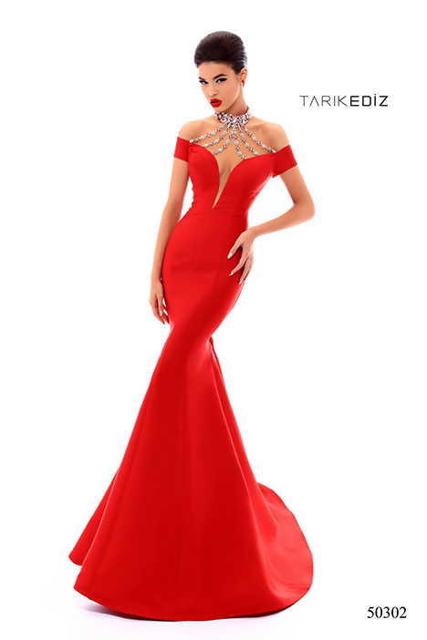 strapless open back dress Tarik Ediz 92441 Dress